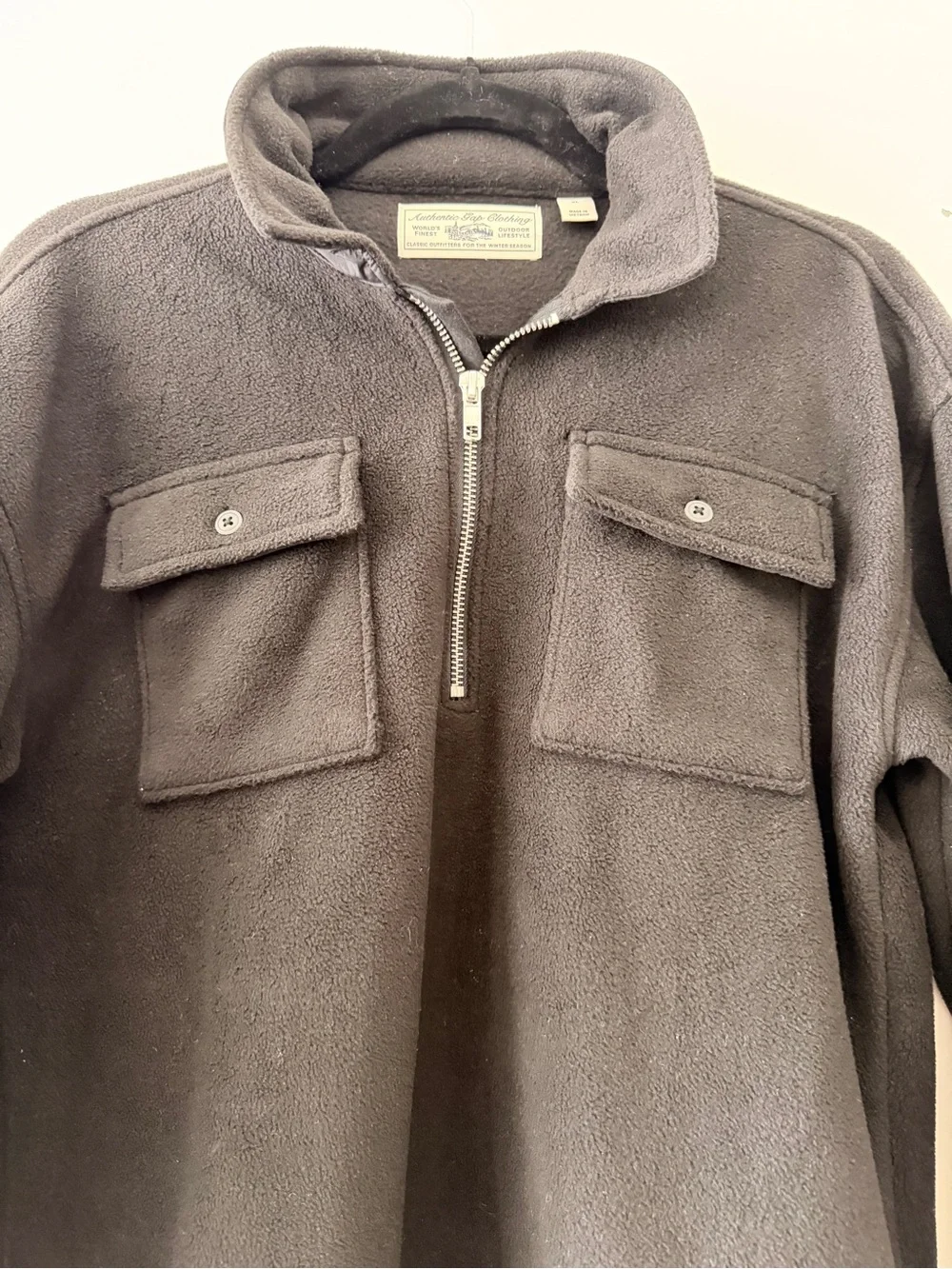Gap Kids Cozy Hag-Zip Shirt Black Jacket Fleece Boys XL School Classic